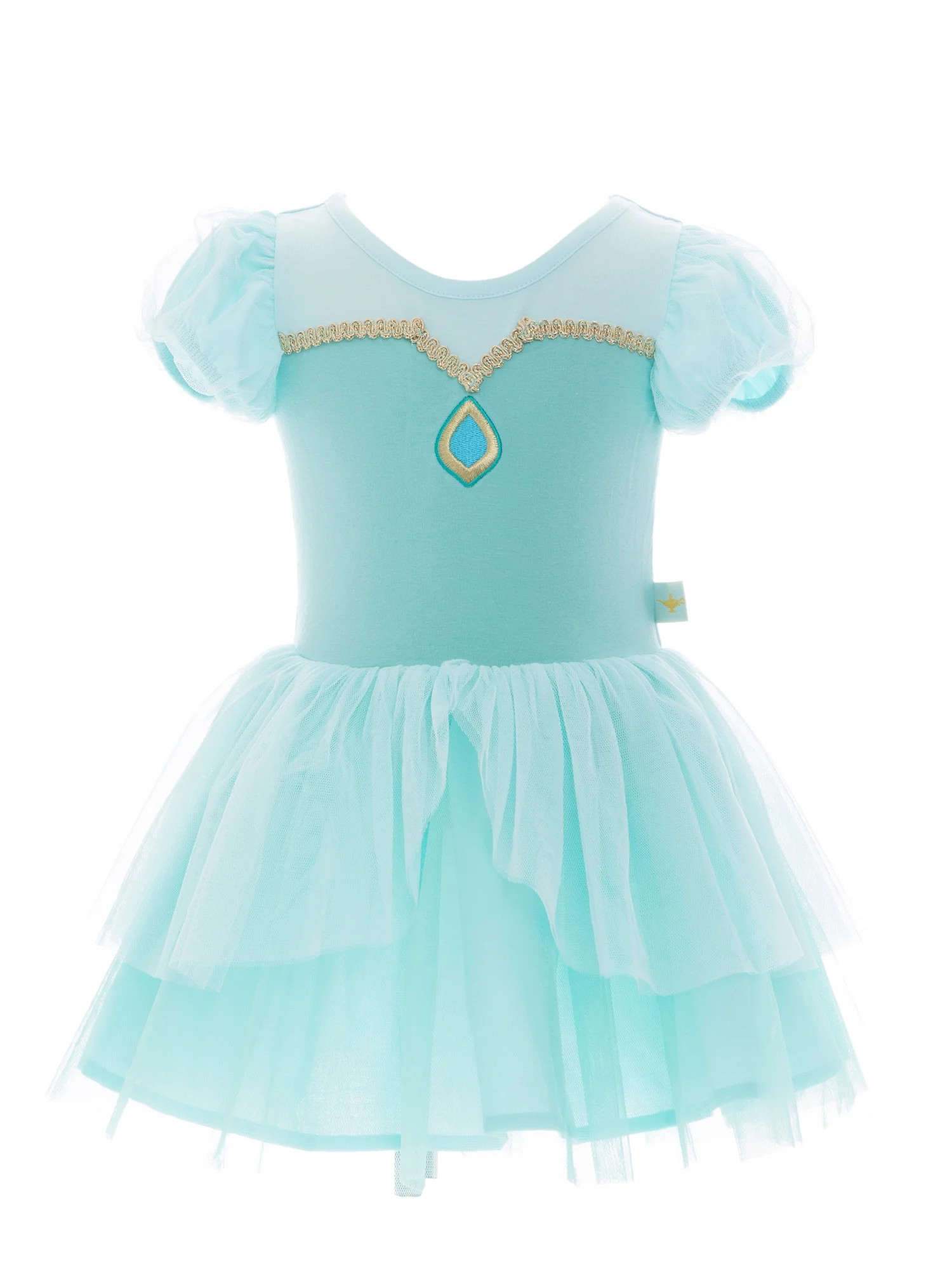 Disney Princess Toddler Girls Jasmine Cosplay Tutu Dress with Ruffle Sleeves, Sizes 12M-5T | Walmart (US)