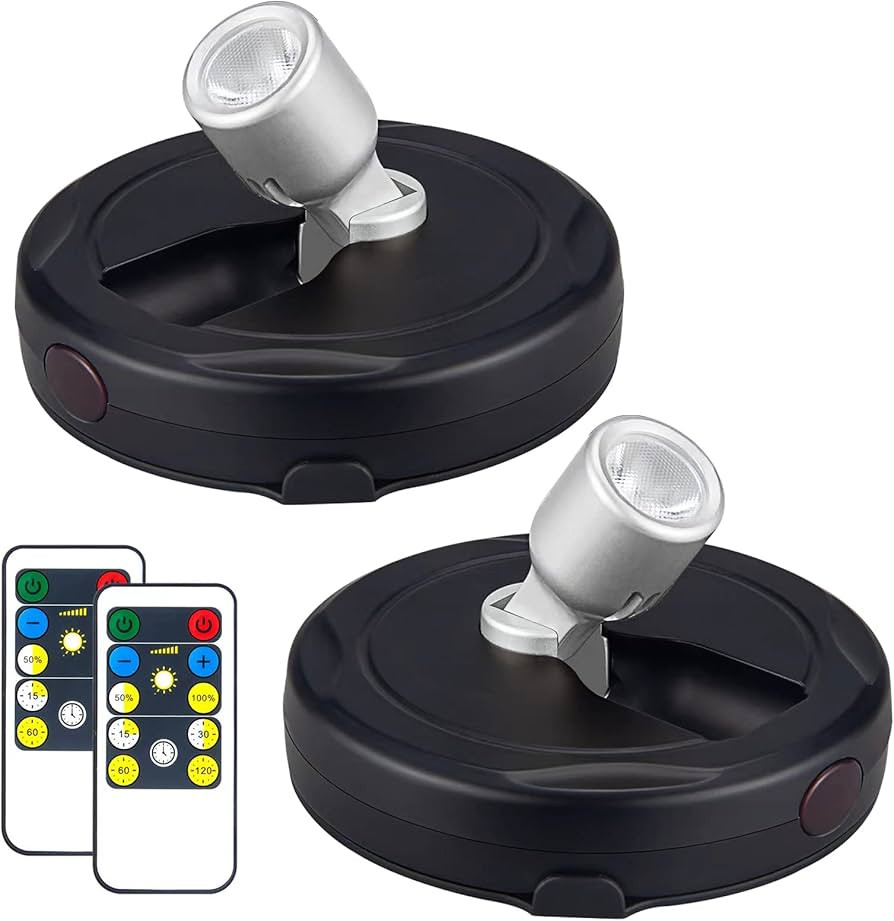 Wireless LED Spotlight, Battery Powered Picture Lights, Uplighting Indoor, Puck Lights with Remot... | Amazon (US)