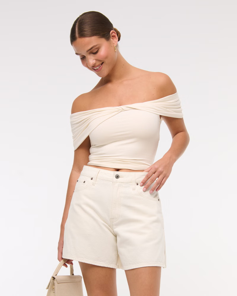 Women's Curve Love High Rise Loose Short | Women's Bottoms | Abercrombie.com | Abercrombie & Fitch (US)