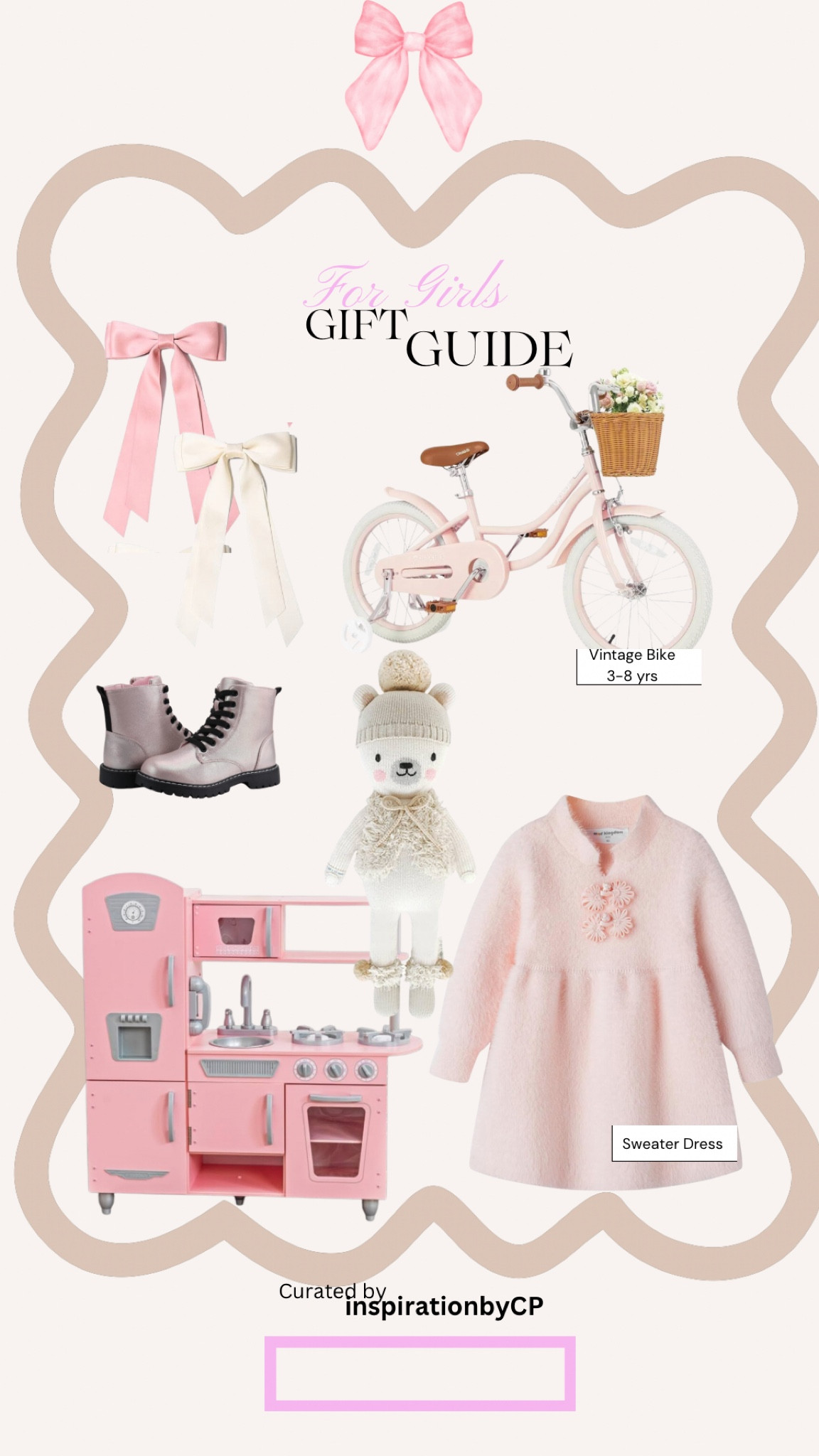 HOLIDAY GIFT IDEAS FOR GIRLS🎀
#holiday #christmas2024 #giftguides #girlgiftguides #kids #toddler #baby #girls #forkids #holidaygifting #amazonfinds #giftsforgirls #vintagebike #pinkkitchentoy #forher

#LTKFindsUnder100 #LTKKids #LTKGiftGuide