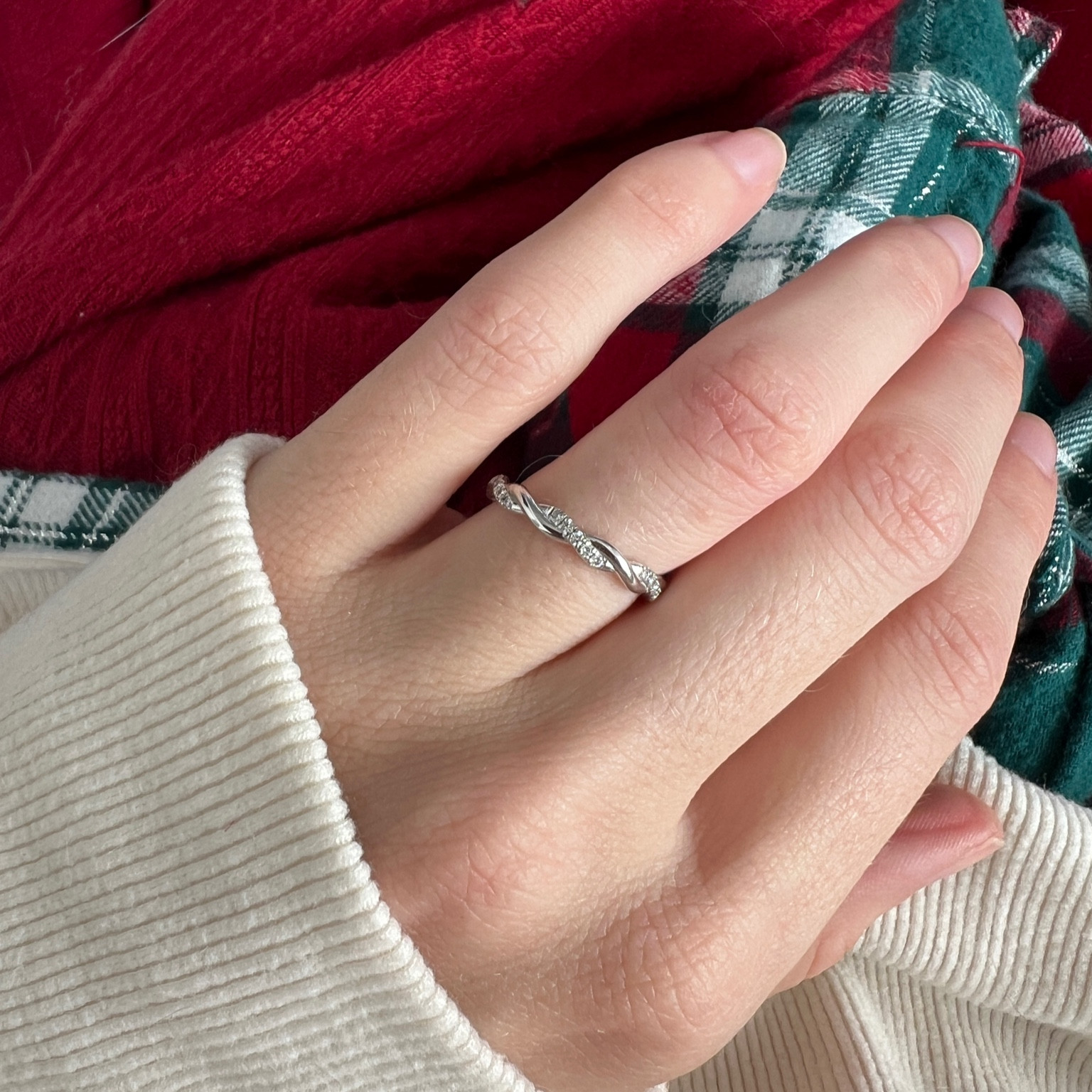 Dainty twist ring | wedding band | lab created diamonds | classic jewelry | white goldd

#LTKstyletip #LTKGiftGuide #LTKwedding