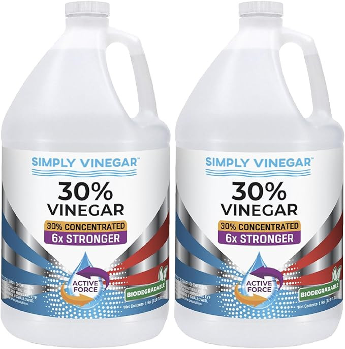 Simply Vinegar 30% Vinegar – Pure Concentrated Active-Force Vinegar for Cleaning, Home, and Gar... | Amazon (US)