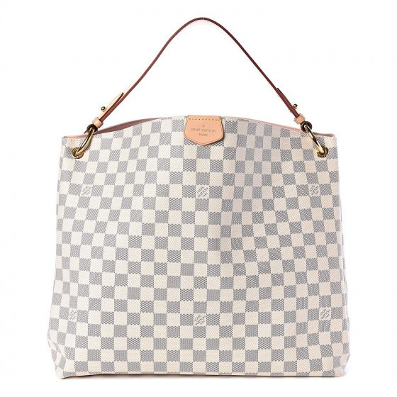 LOUIS VUITTON Damier Azur Graceful MM Rose Ballerine | Fashionphile