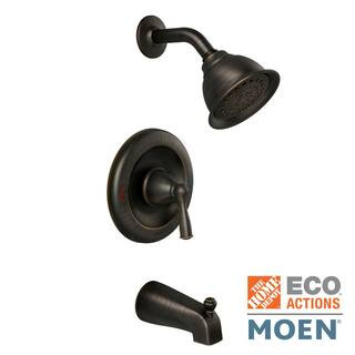 Banbury Single-Handle 1-Spray 1.75 GPM Tub and Shower Faucet in Mediterranean Bronze (Valve Inclu... | The Home Depot