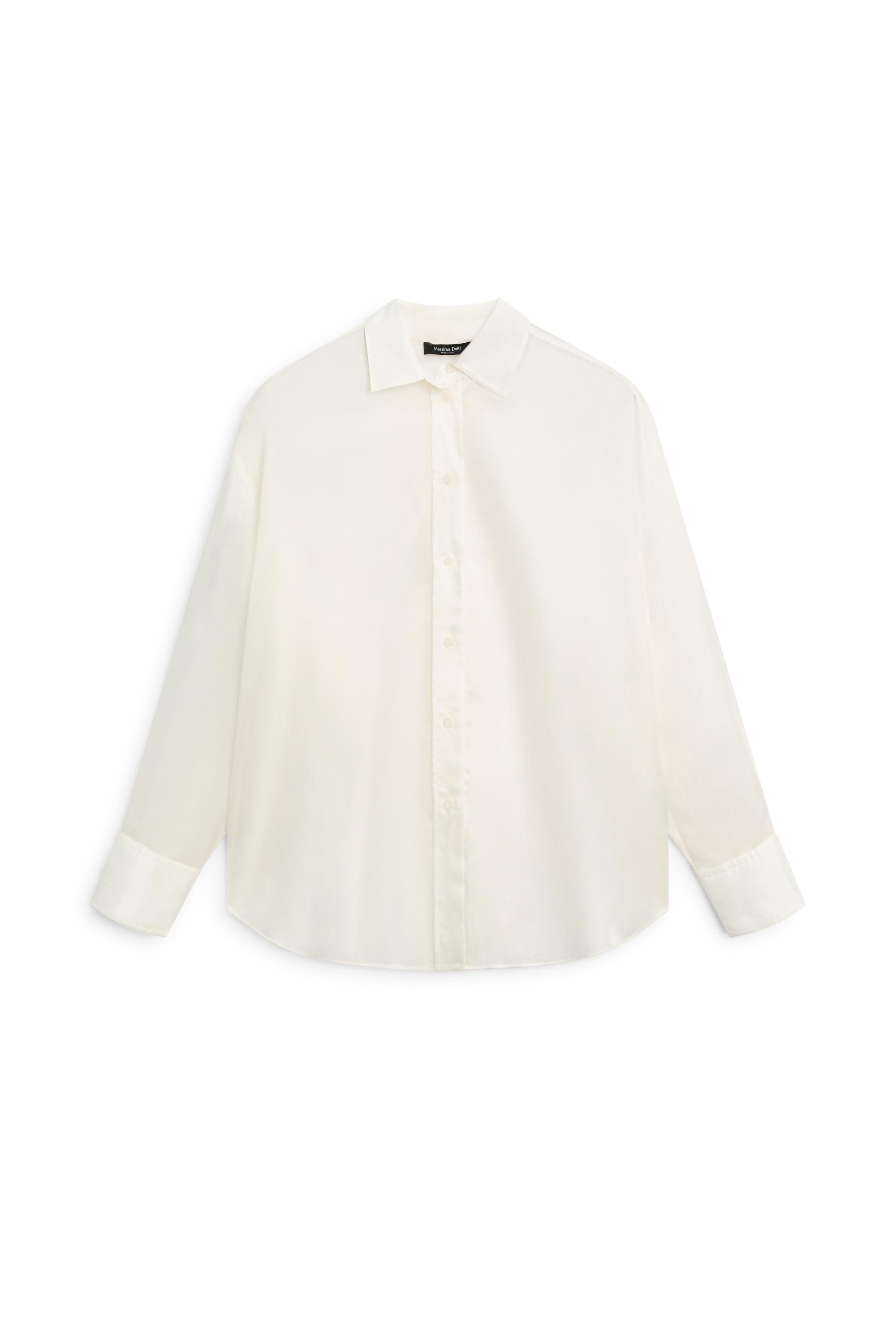 Oversized fluid shirt - WHITE | Massimo Dutti US