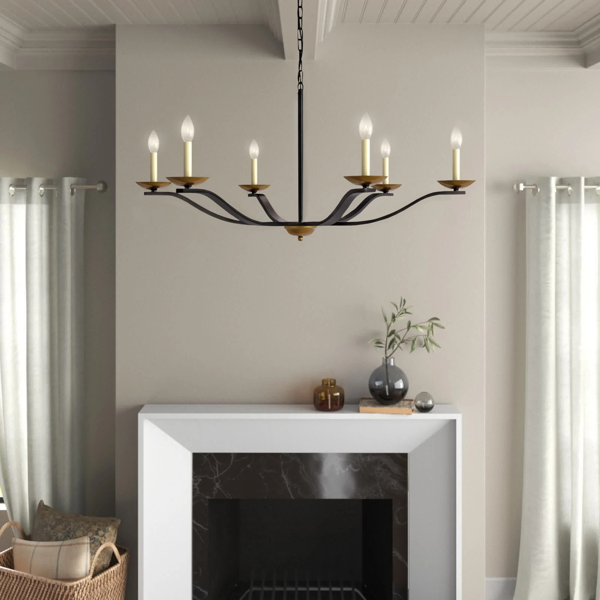Henton 6 - Light Dimmable Wagon Wheel Chandelier | Wayfair North America