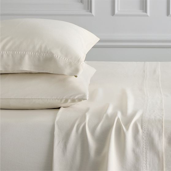 Brushed Tencel Twill Sheet Set, Full, Birch | West Elm (US)