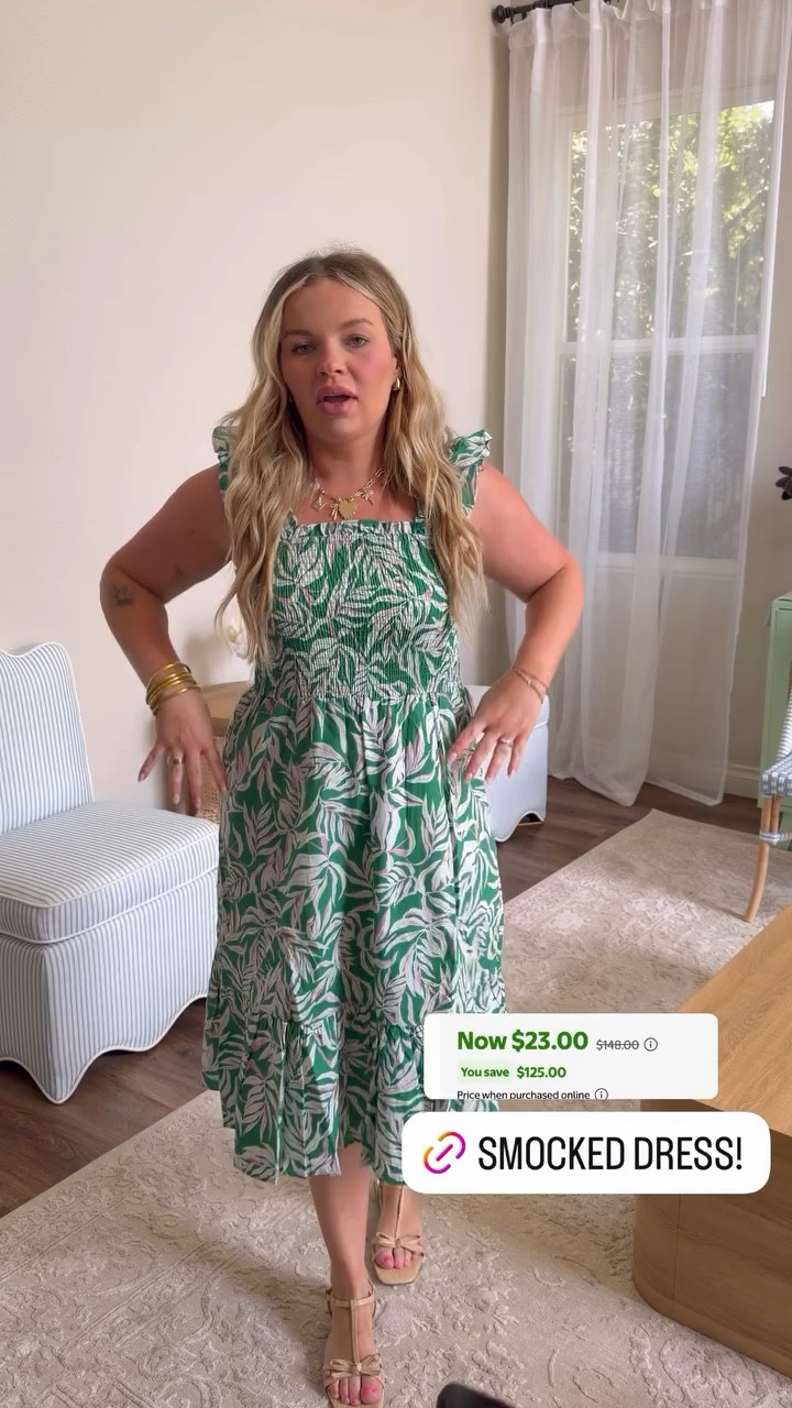 Loving this smart green and light pink floral dress that is on clearance right now!

#LTKSeasonal #LTKSaleAlert #LTKMidsize