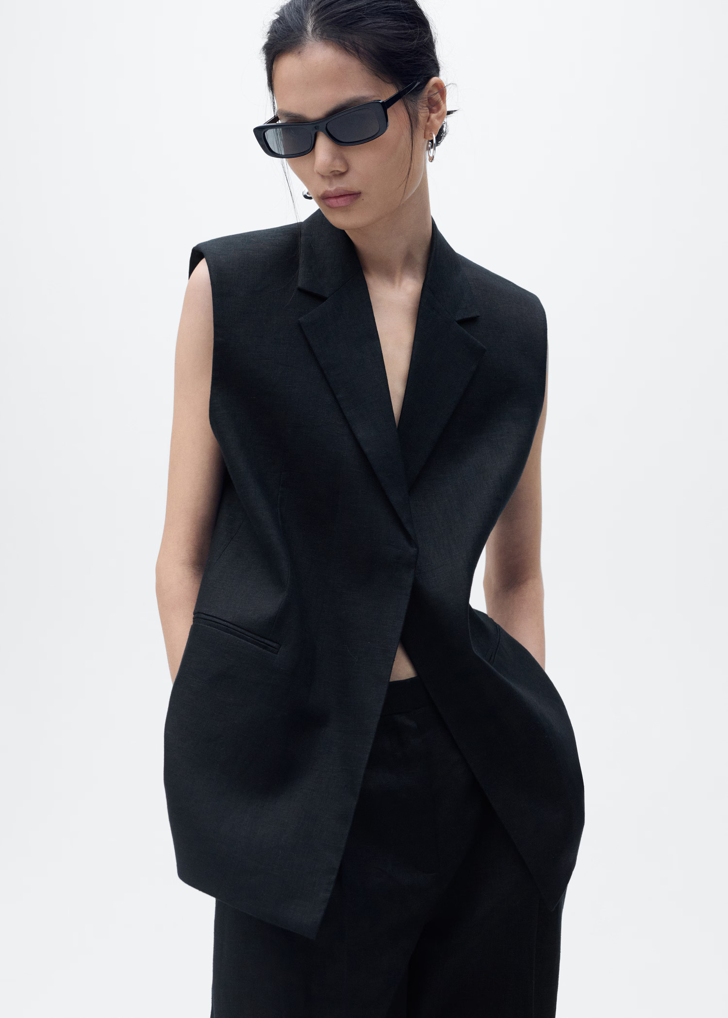 Linen suit waistcoat - Women | MANGO United Kingdom | MANGO (UK)