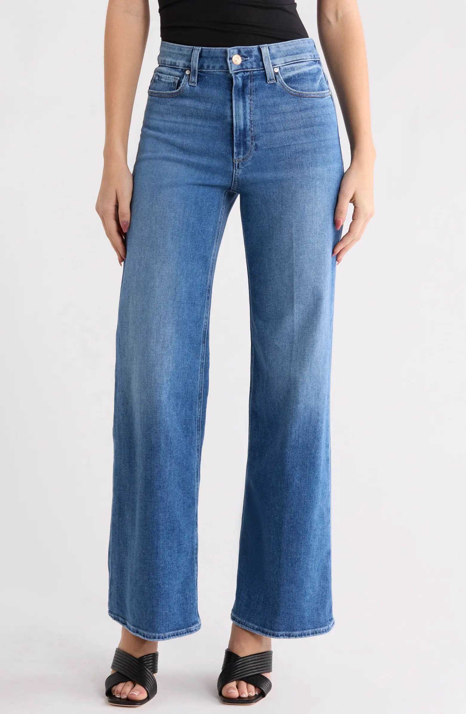 PAIGE Anessa High Waist Ankle Wide Leg Jeans | Nordstrom | Nordstrom
