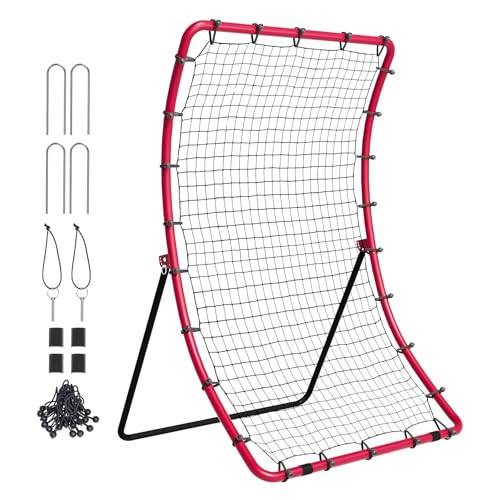 VEVOR Baseball and Softball Rebounder, 3 x 4.5 ft PitchBack Pitching Nest, 3-Way Pitchback Net, Fielding Trainer, Bounce Back Net for Fielding/Throwing Practice | Amazon (US)