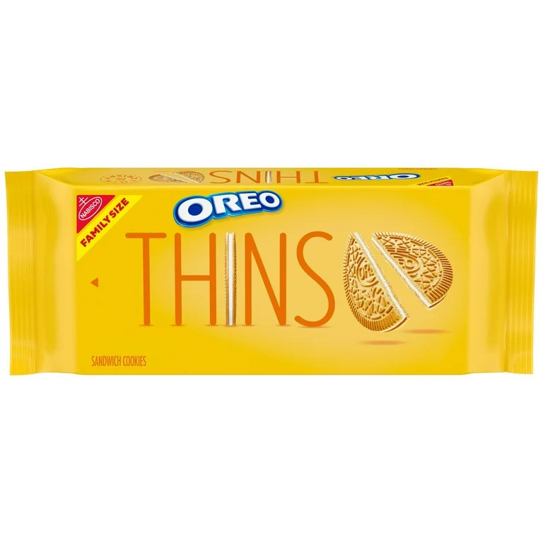 OREO Thins Golden Sandwich Cookies, Family Size, 11.78 oz | Walmart (US)