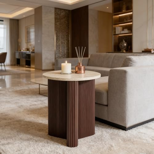 Christopher Knight Home Colin 17.80" Modern Round Side Table, Indoor Living Room End Table with R... | Amazon (US)