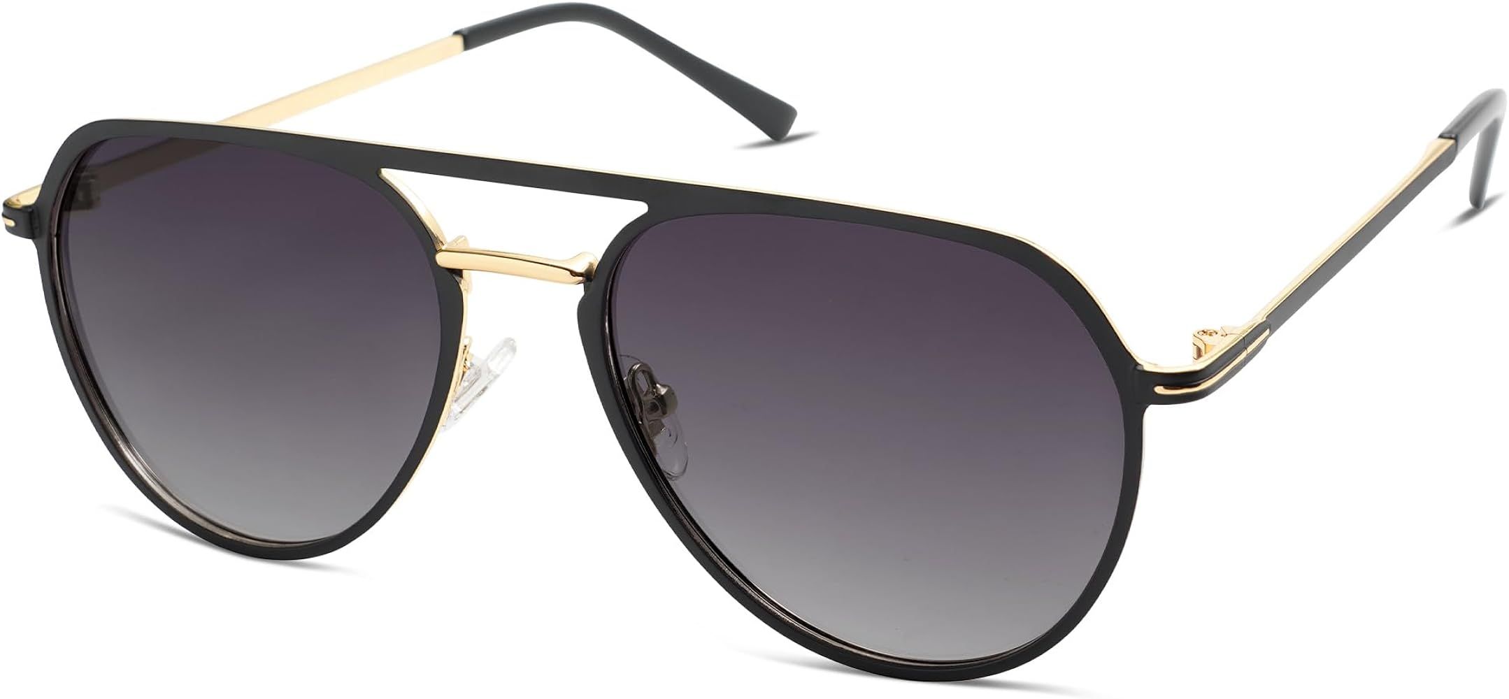 SOJOS Trendy Aviator Polarized Sunglasses for Women Men Retro Shades Classic Metal Sun Glasses SJ... | Amazon (US)