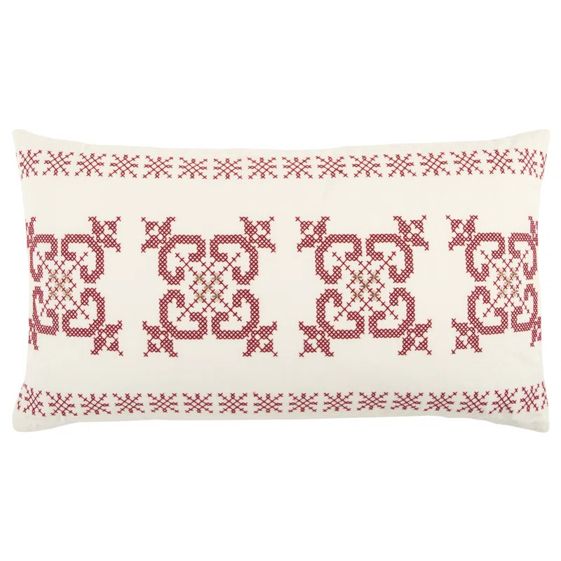 Holiday Geometric 100% Cotton Lumbar Pillow | Wayfair North America