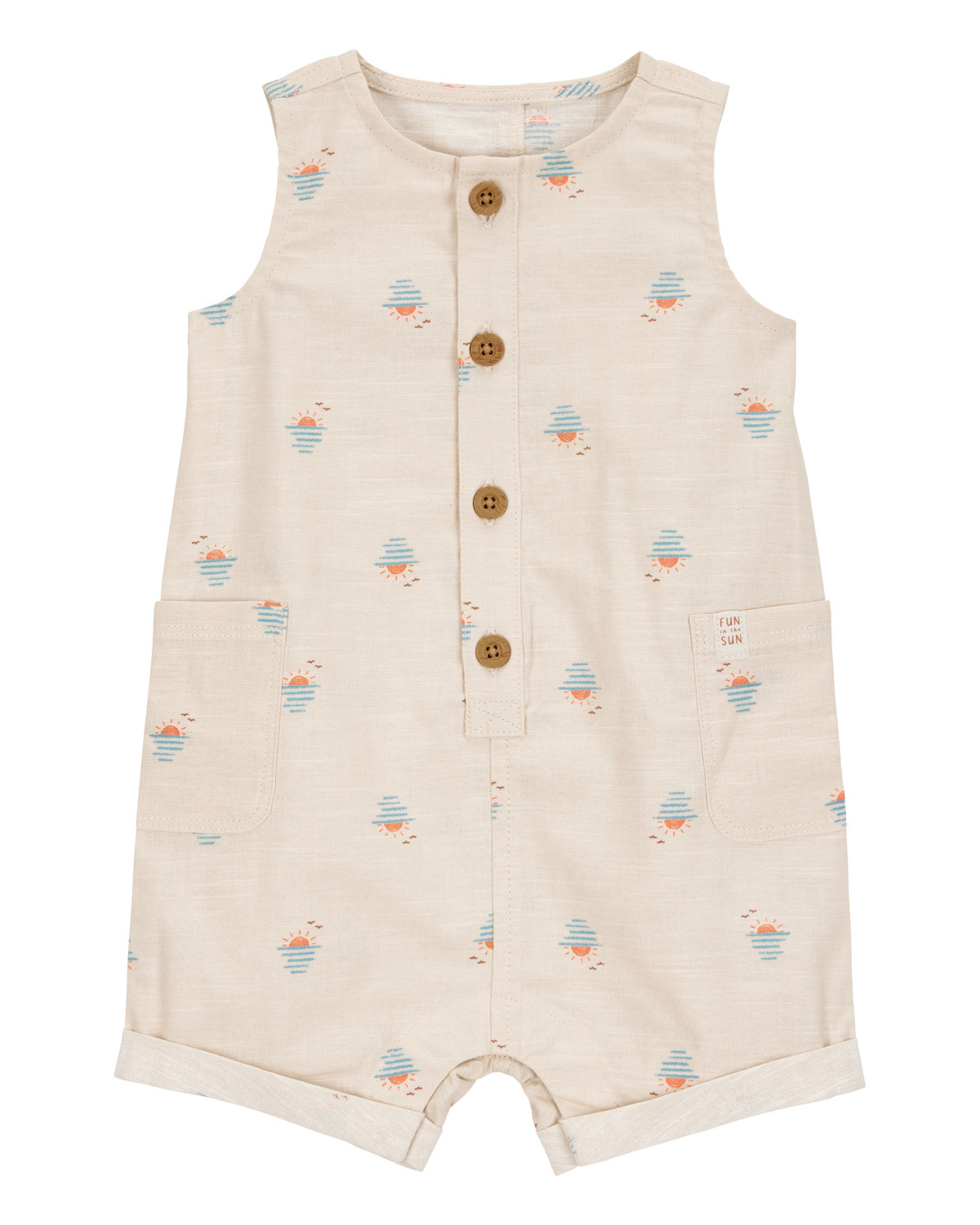 Baby Button-Front Sunset Print Sleeveless Romper - Carter's | Carter's | Carter's Inc