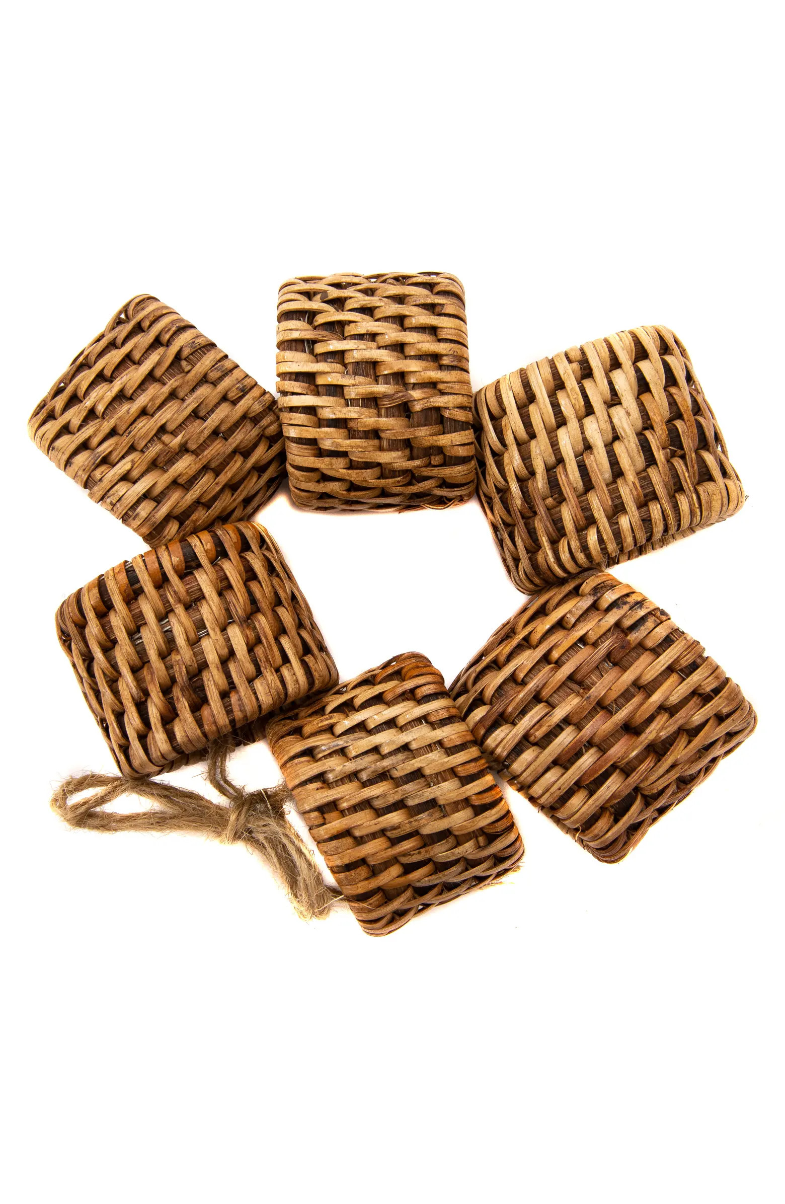 Artifacts Rattan Oval Napkin Rings - 6 piece set | Nordstrom