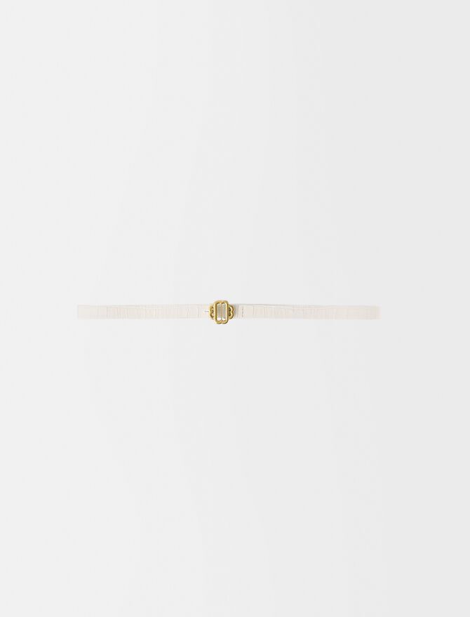 White leather belt | Maje US