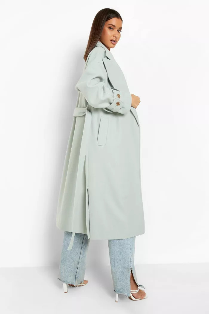 Wool Look Trench | boohoo (US & Canada)