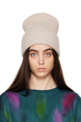 Taupe Wool Beanie | SSENSE