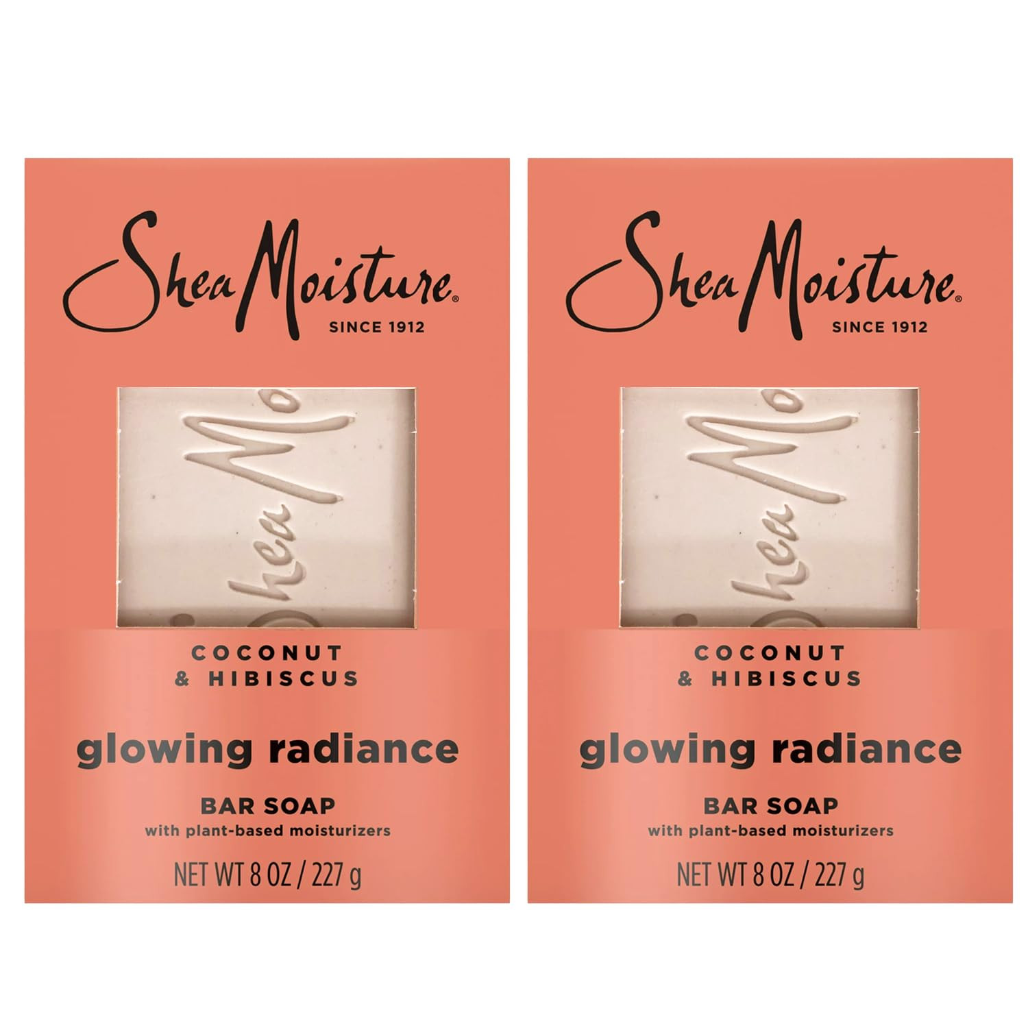 SheaMoisture Bar Soap Coconut & Hibiscus - Glowing Radiance Body Wash Bar Soap with Plant-Based M... | Amazon (US)