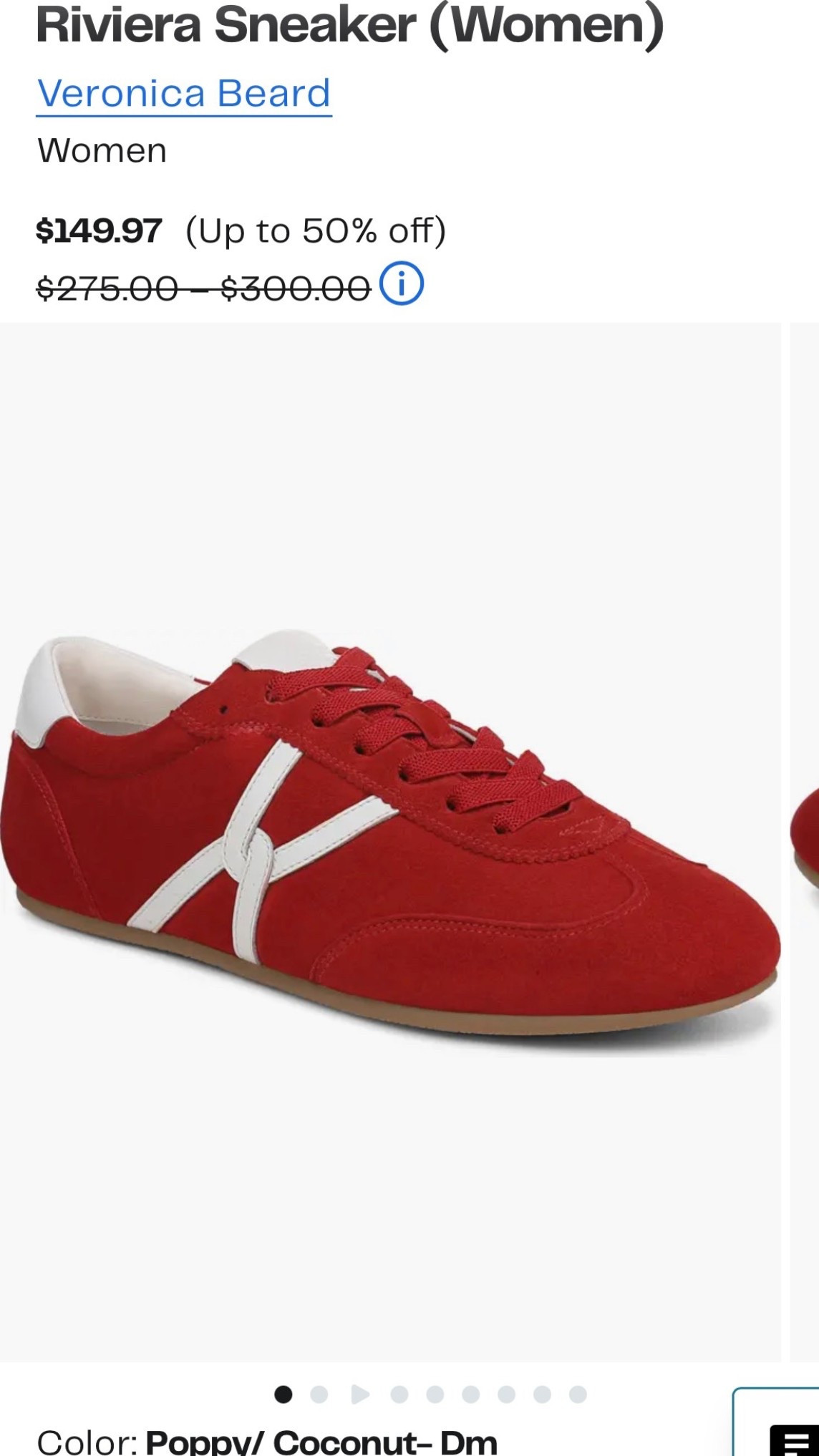 Cute Veronica Beard Riviera Sneaker on Nordstrom Rack!
Great color for Memorial Weekend, 4th of July 🇺🇸
