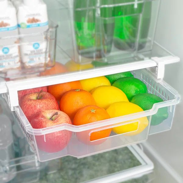 Smart Design Adjustable Pull Out Refrigerator Drawer - Extra Large - Bpa Free Plastic - Holds 20 ... | Wayfair North America