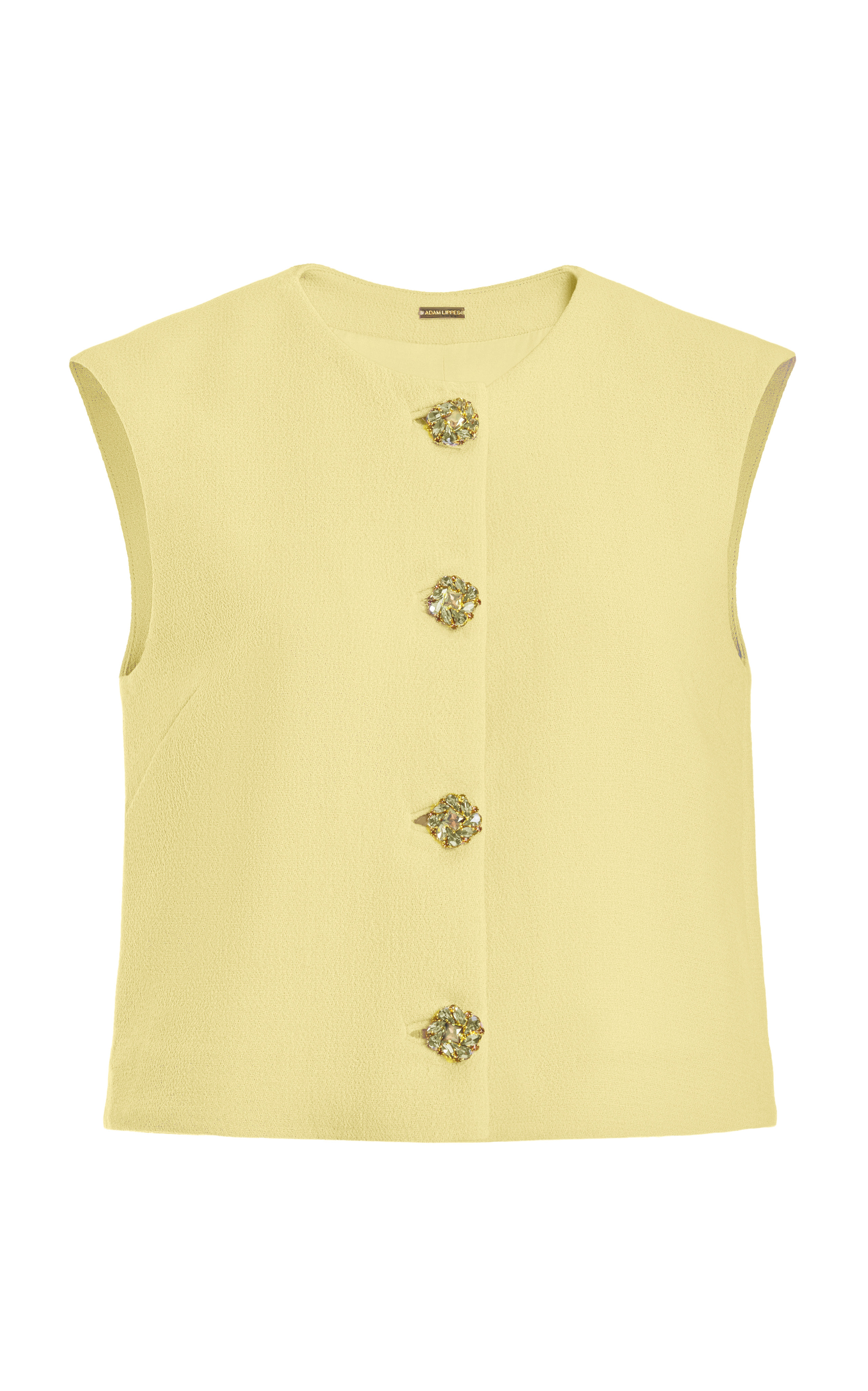 Exclusive Button-Detailed Wool Crepe Crop Top | Moda Operandi (Global)