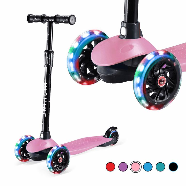 Kick Scooter for Kids, 3-wheel toddler scooter with 3 Light Up Wheels and Adjustable Height for 2... | Walmart (US)