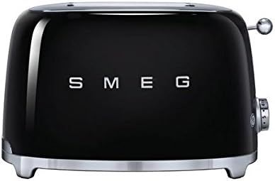 Smeg TSF01BLUS 50's Retro Style Aesthetic 2 Slice Toaster, Black | Amazon (US)