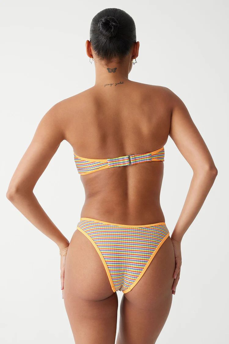 Dove Striped Classic Bikini Bottom | Frankies Bikinis