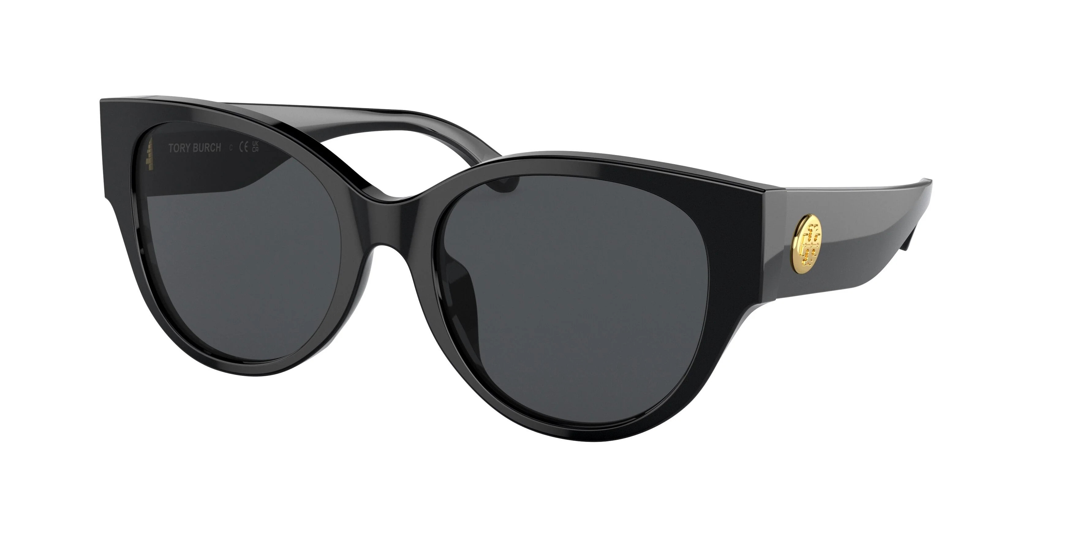 Tory Burch 7182U Sunglasses 170987 - Black - Grey Gradient Women Cat Eye | Designer Optics