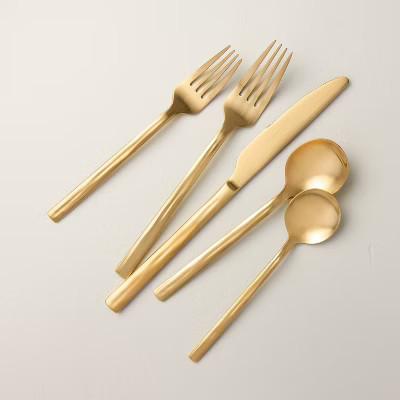 Stainless Steel Flatware Set Gold - Hearth & Hand™ with Magnolia | Target