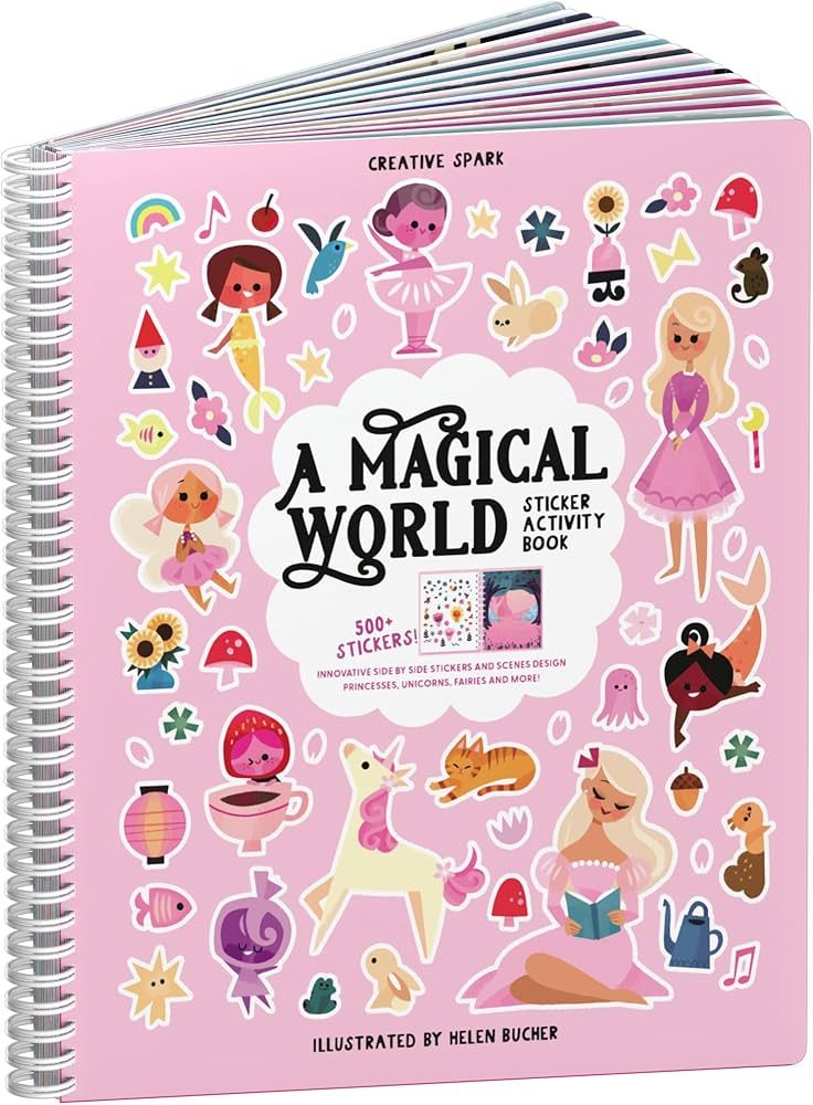 Cupkin A Magical World Princess Sticker Book Activity for Kids, Toddler Airplane Travel Essential... | Amazon (US)