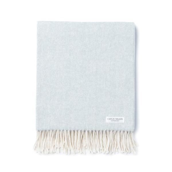 Herringbone Throw in Mist | Caitlin Wilson Design