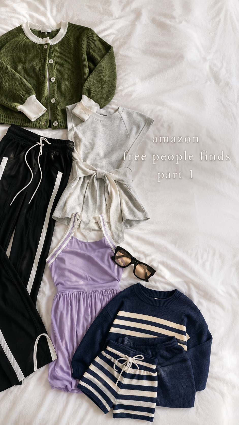 amazon free people finds part 1 🤍✨ these pieces are giving effortless cool girl, comfy but elevated, and boutique-inspired without the boutique price. obsessed with the sporty pants, cozy knits, bubble dress, sunglasses, and easy everyday pieces that feel so free people inspired. perfect for coffee runs, errands, casual summer outfits, travel days, and college girl style. comment “free people” and i’ll send the links 🫶

#amazonfinds #amazonfashion #freepeopleinspired #fpvibes #amazonfavorites #amazondupes #coolgirlaesthetic #cleangirlaesthetic #collegegirlstyle #summeroutfits #casualoutfits #ltkfinds #boutiqueinspired #affordablefashion #amazonmusthaves
 

 #LTKgrwm #LTKootd #LTKU