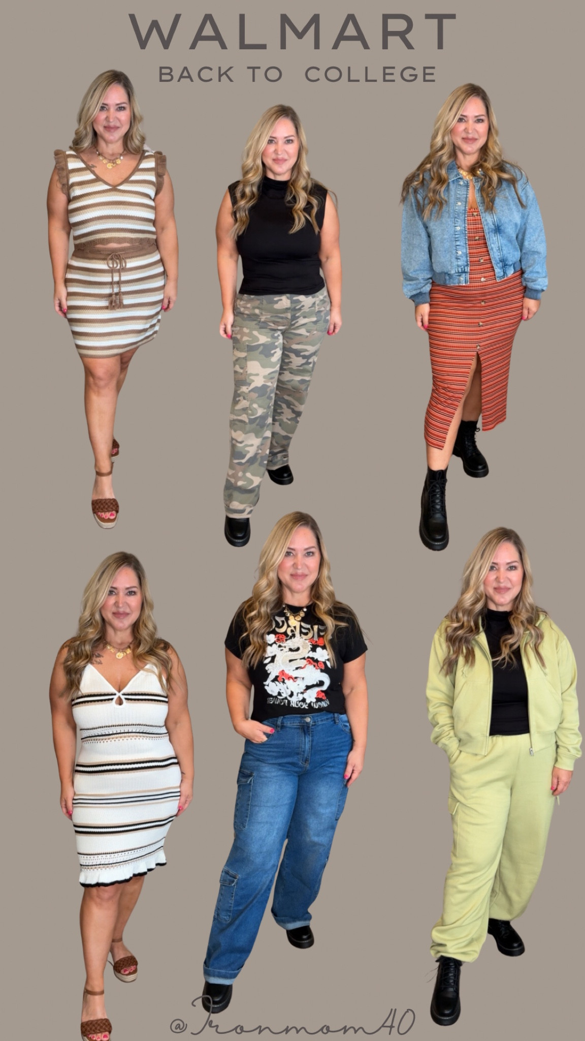 @walmart has all the fashion you need for back to college! 

#walmartpartner

2 piece crochet set size xl 
Black shirts size xl
Camo pants size large 
Cargo jeans size large 
Sweatsuit size xl but need a large 
Denim jacket size xl
Striped dress size xl 
Crochet dress size xl 
Combat boots tts 
Sandals tts 

#LTKStyleTip #LTKBacktoSchool #LTKMidsize