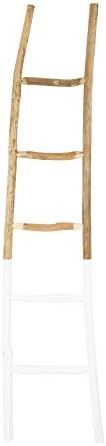 Creative Co-op EC0194 Decorative Painter Wood Blanket Ladder, White/Natural | Amazon (US)