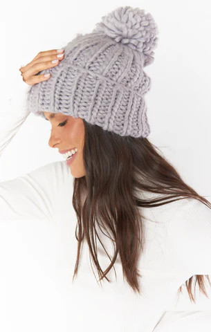 Jean Chunky Knit Beanie ~ Grey | Show Me Your Mumu