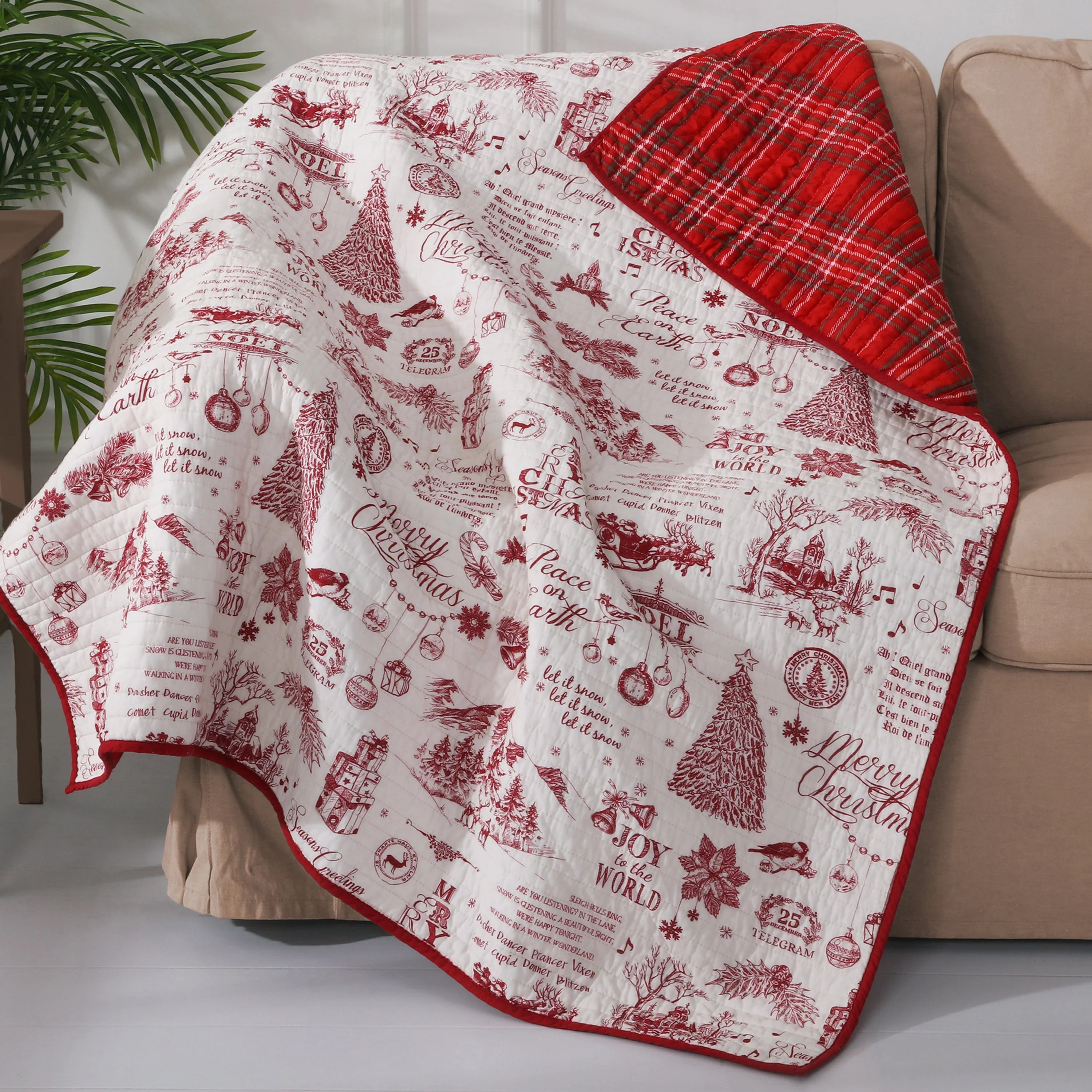 Yuletide Quilted Throw | Levtex Home