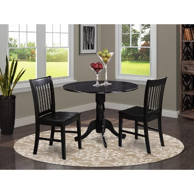 HomeStock Dropleaf Round Dining Table Set | Target