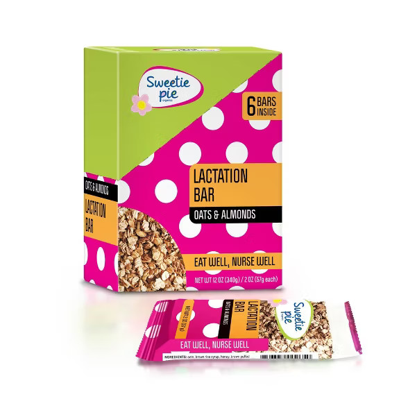Sweetie Pie Organics Oats & Almond Lactation Bar - 6pk | Target