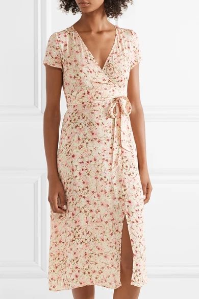 Siena wrap-effect floral-print silk-chiffon dress | NET-A-PORTER (US)
