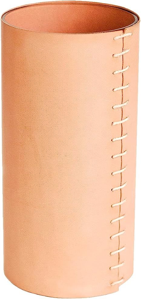 Glimpse & Hollow Leather Vase - Mid Century Modern Decor, Easter Vase, Orange Vase | Modern Vase,... | Amazon (US)