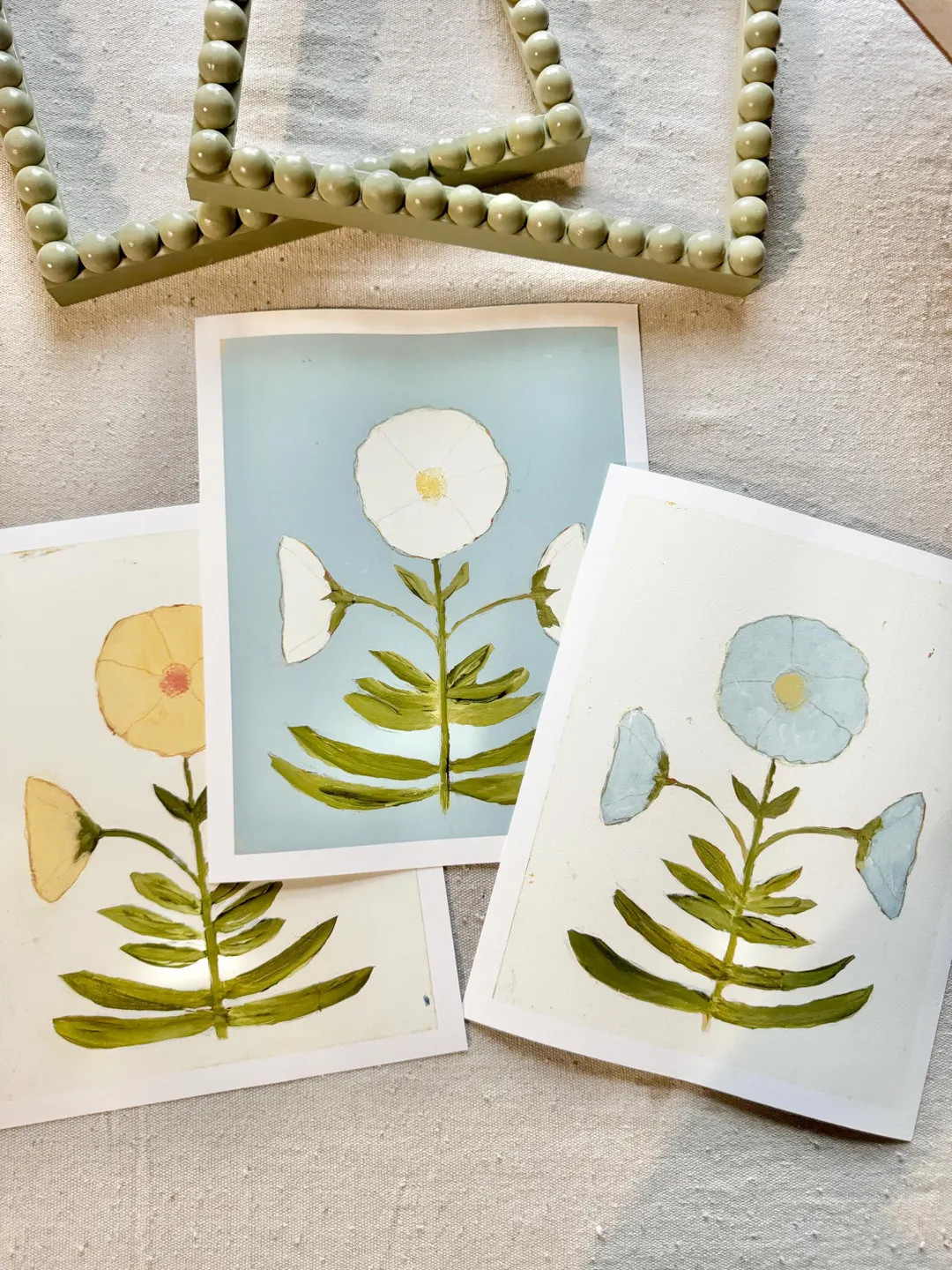 Jaipur Botanicals in Ivory, Cornflower and Marigold (set of 3) - Etsy | Etsy (US)