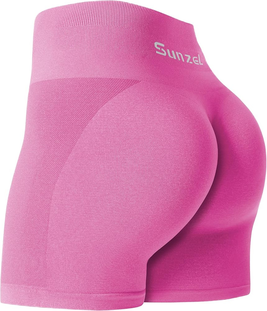 Sunzel Butt Scrunch Seamless Shorts, Womens 5 Inch Workout Shorts High Waist Stretch Booty Short ... | Amazon (US)