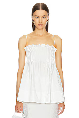 Helsa Crinkle Pleated Tunic in White from Revolve.com | Revolve Clothing (Global)