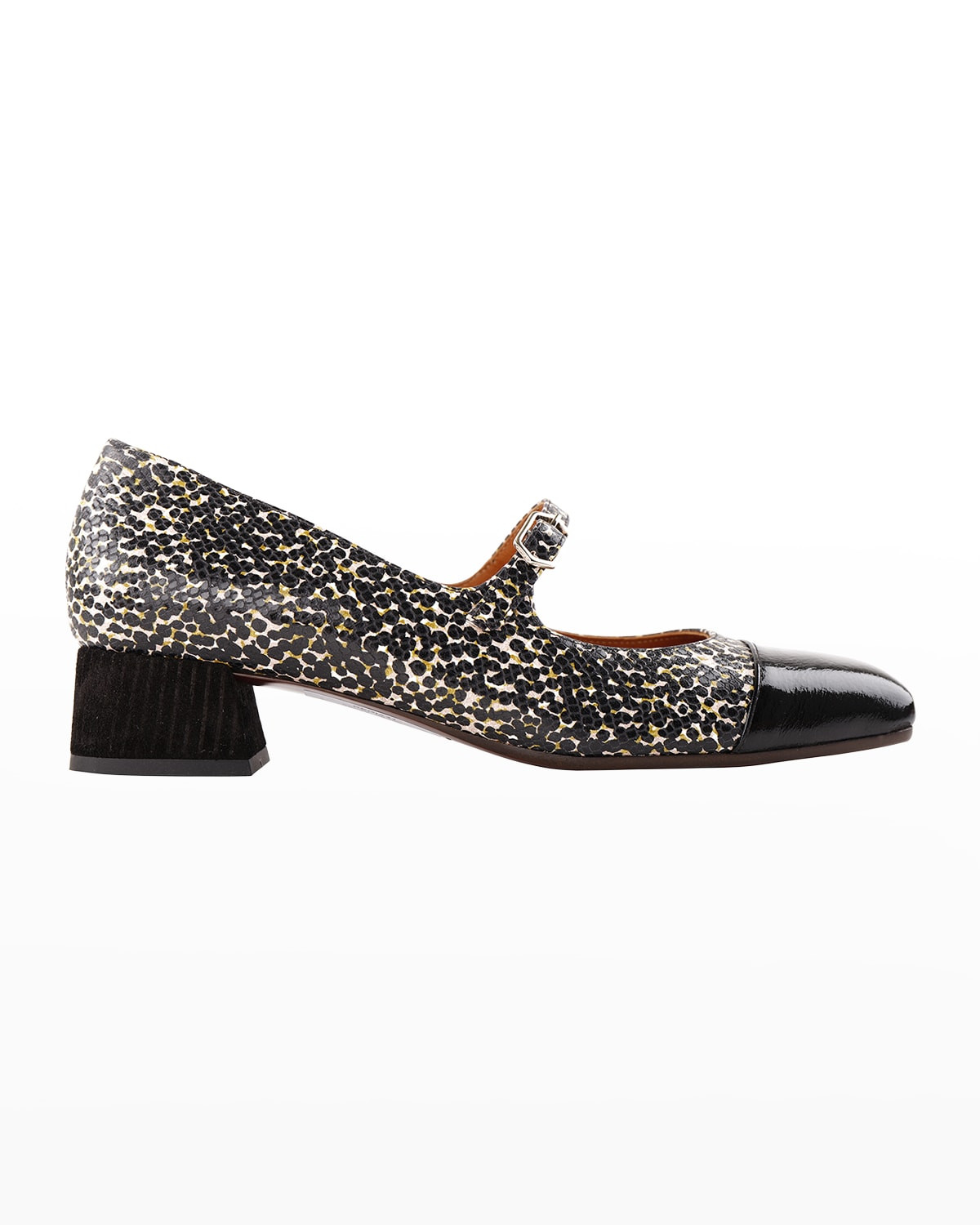 Regia Mixed Leather Mary Jane Pumps | Neiman Marcus