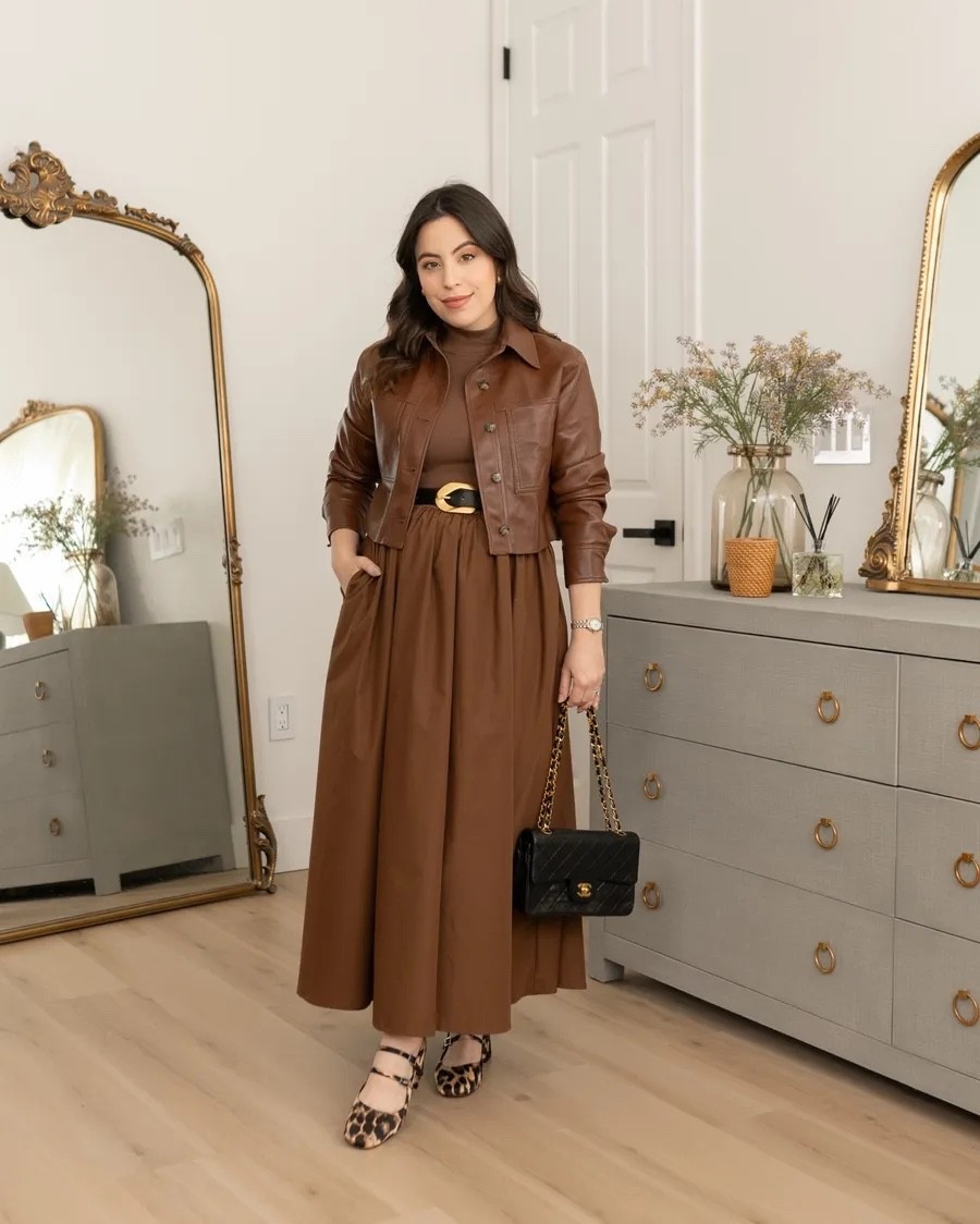 Loving this fall look — an affordable midi dress and the best leopard mary janes!

fall outfit, autumn look, cozy outfit, all-brown outfit, neutral aesthetic, leather jacket, petite fashion

#LTKootd #LTKSeasonal #LTKU