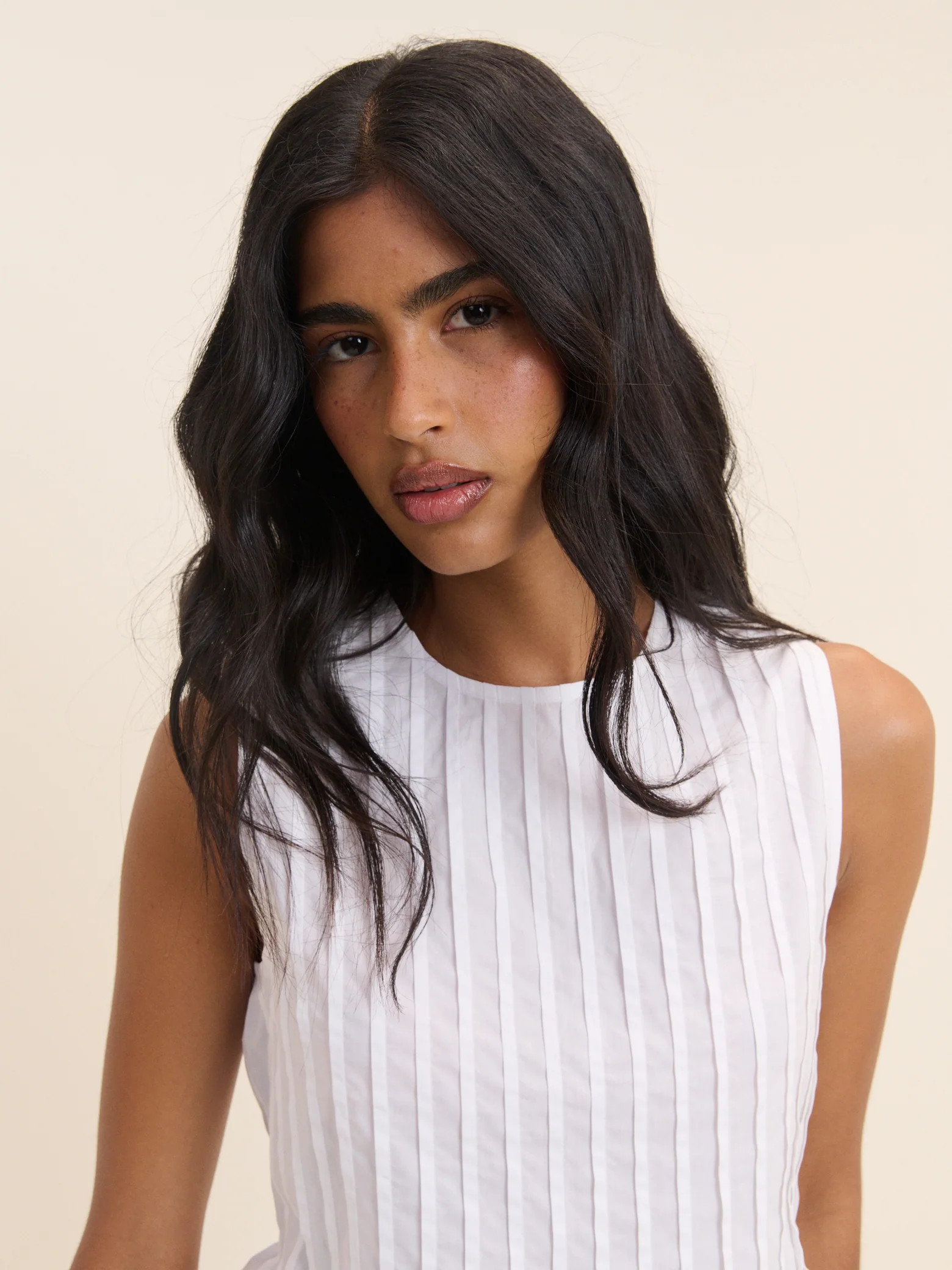 White Pintuck Valley Top | Nobody's Child